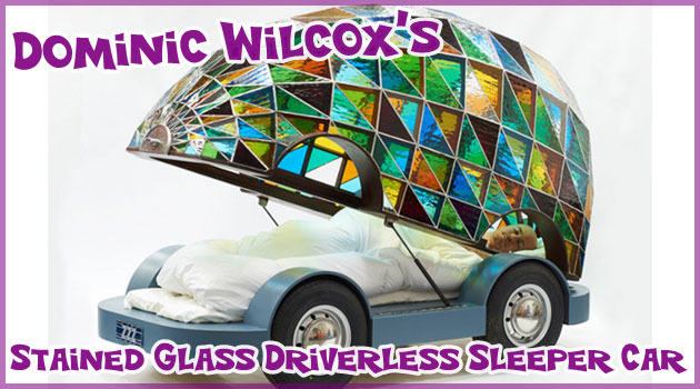 芸術家が制作した未来のステンドグラス自動運転寝台車