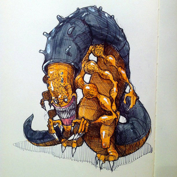 monstrous-alien-like-creature-sketchbook-drawing-6