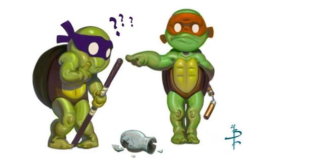 TMNT_DONNY_AND_MIKE_by_FUNKYMONKEY1945
